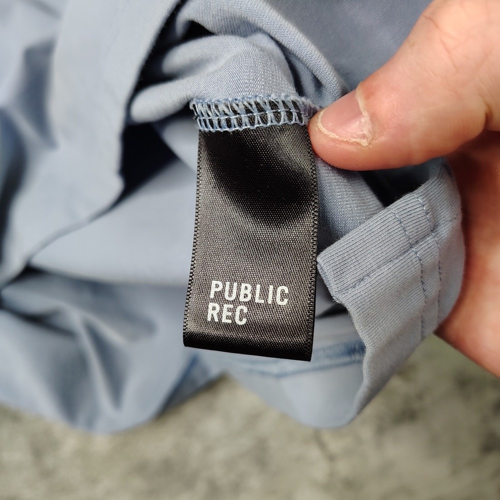 Public Rec Polo Shirt Mens Large Blue Performance Stretch Logo Golf Go To Polo - Picture 7 of 9